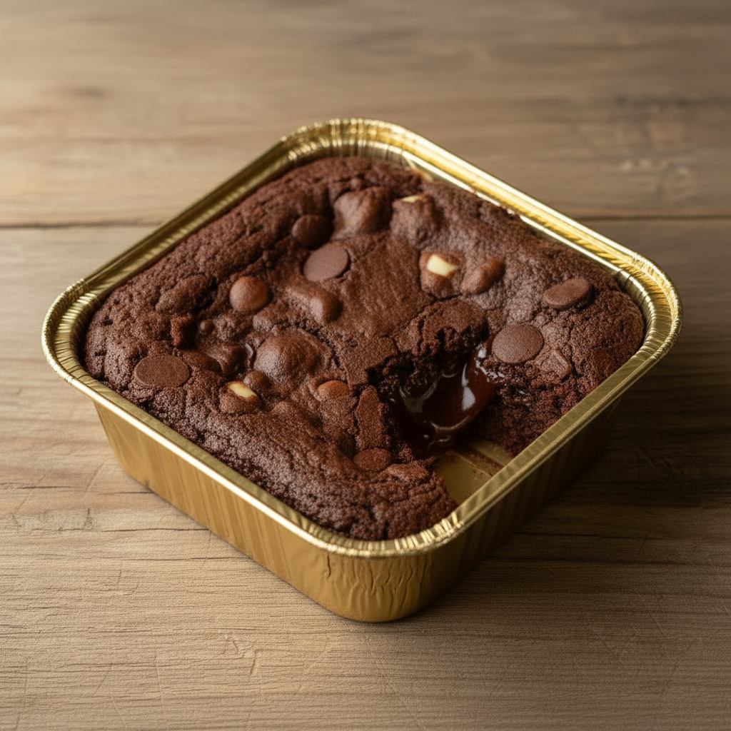 Brownie pot doré avec callets plats