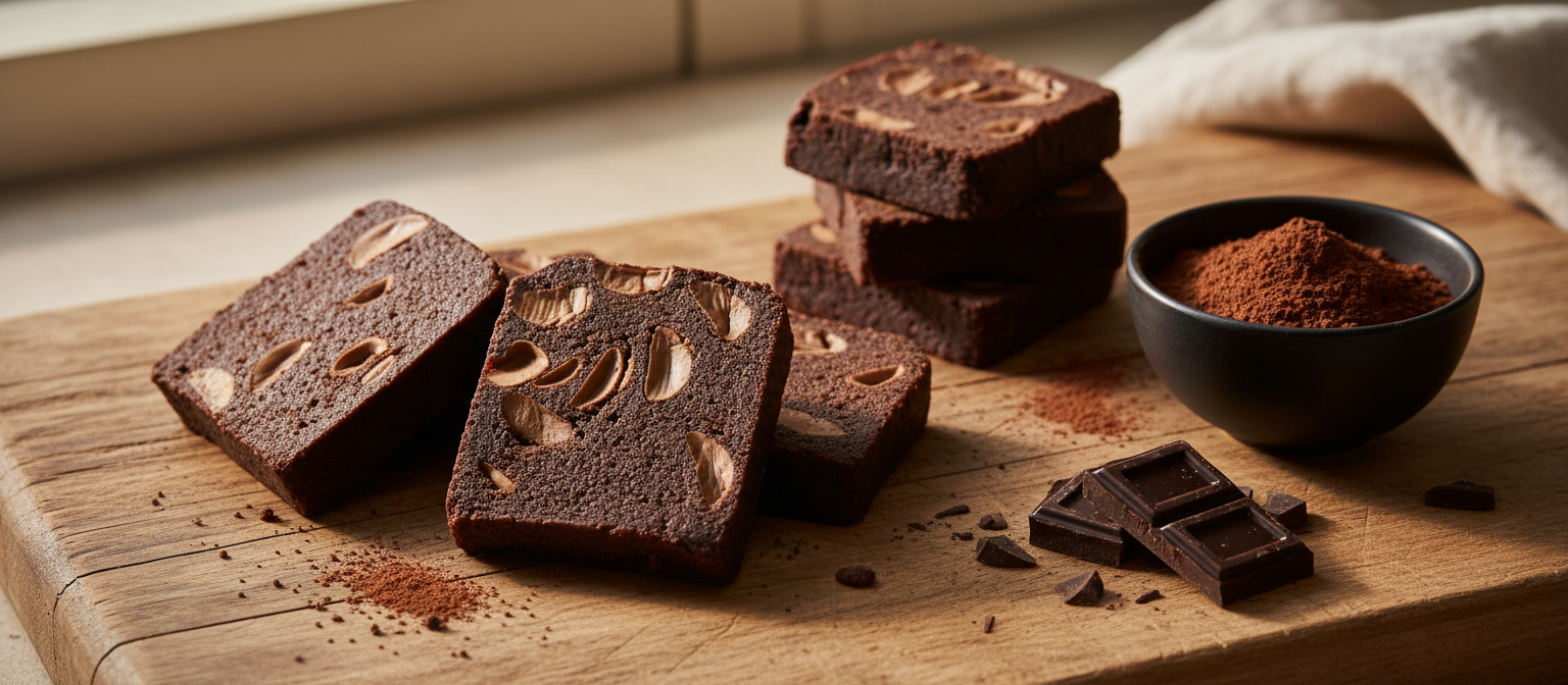 Sablés cacao avec poudre et chocolat